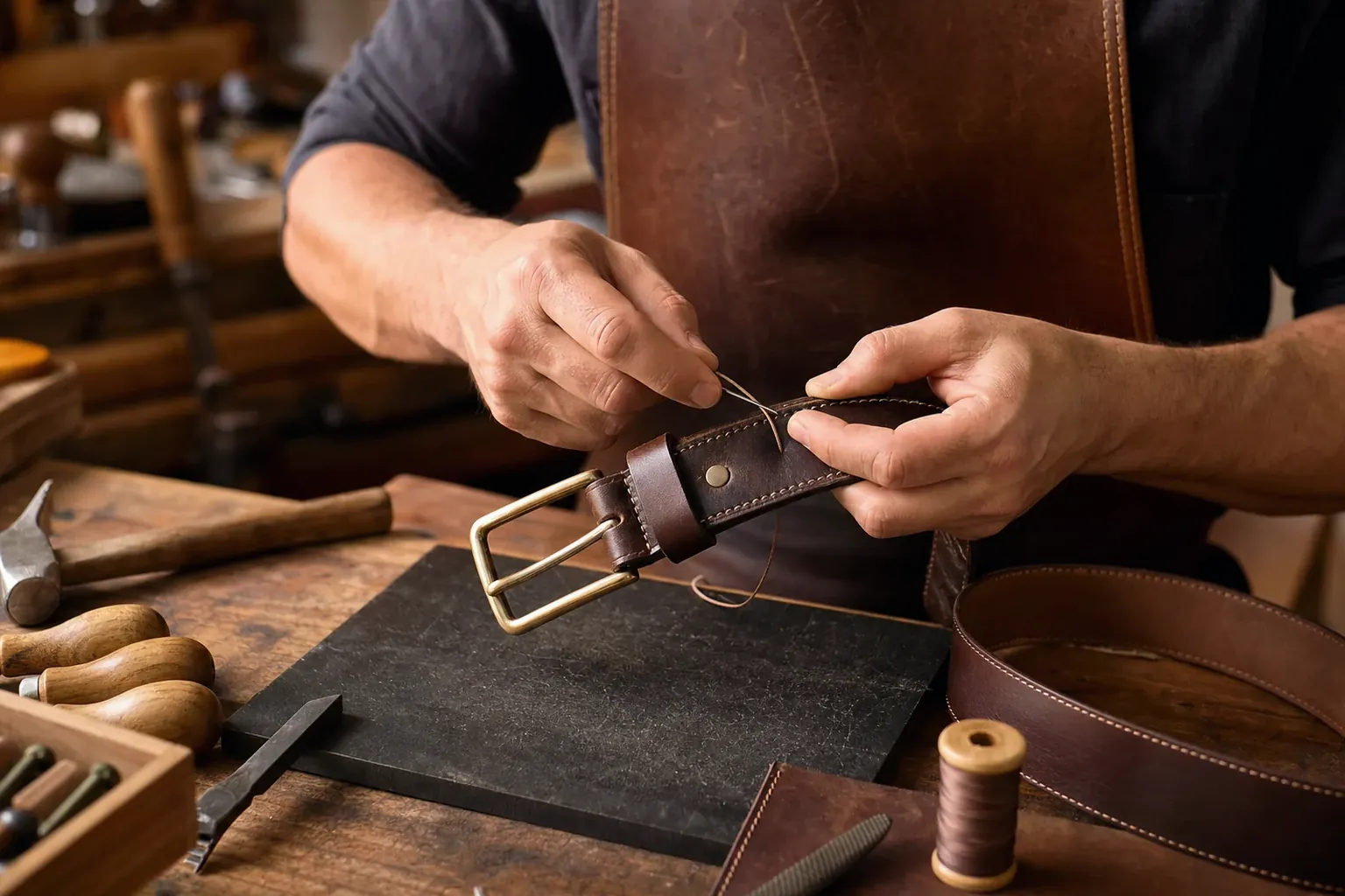 Serviço conserto de cintos de couro de O Polo Sapateiro Americana em Americana